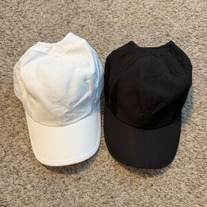 Ponyflo White and Black Baseball Caps